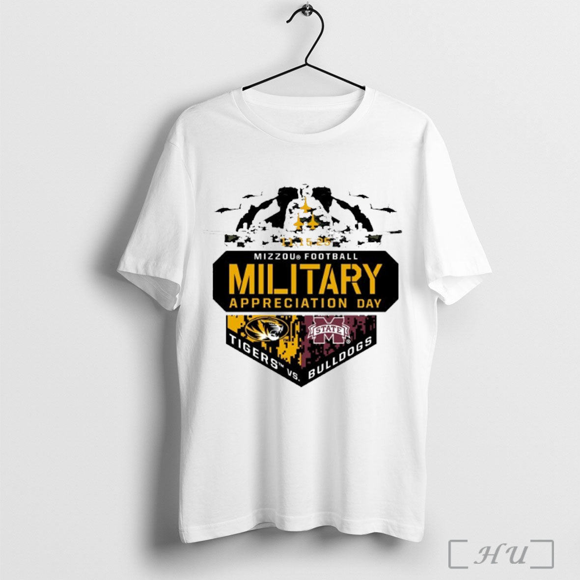 Officials Mizzou Tiger Vs Mississippi State Bulldogs 2025 Military Appreciation Day T Shirt