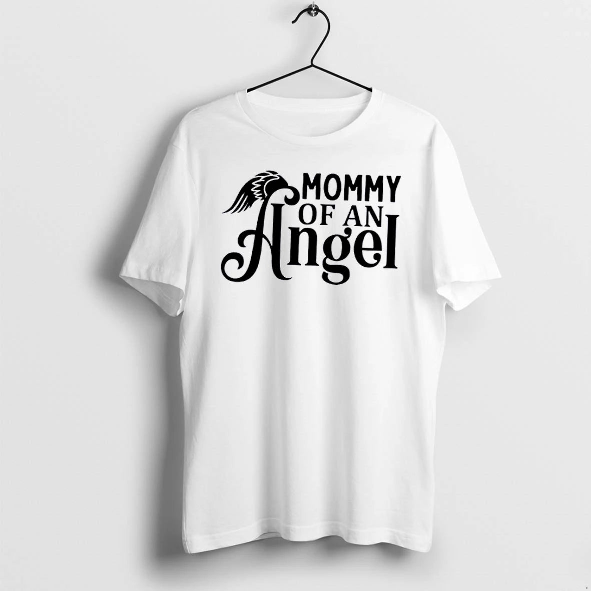 Officials Mommy Of An Angel Black Feathered Wing White Womens Premium T Shirt