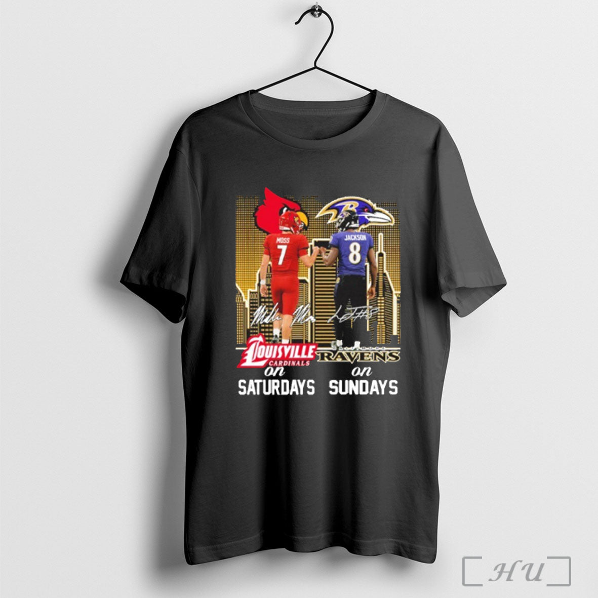 Officials Moss Louisville Cardinals On Saturdays And Jackson Ravens On Sunday T Shirt