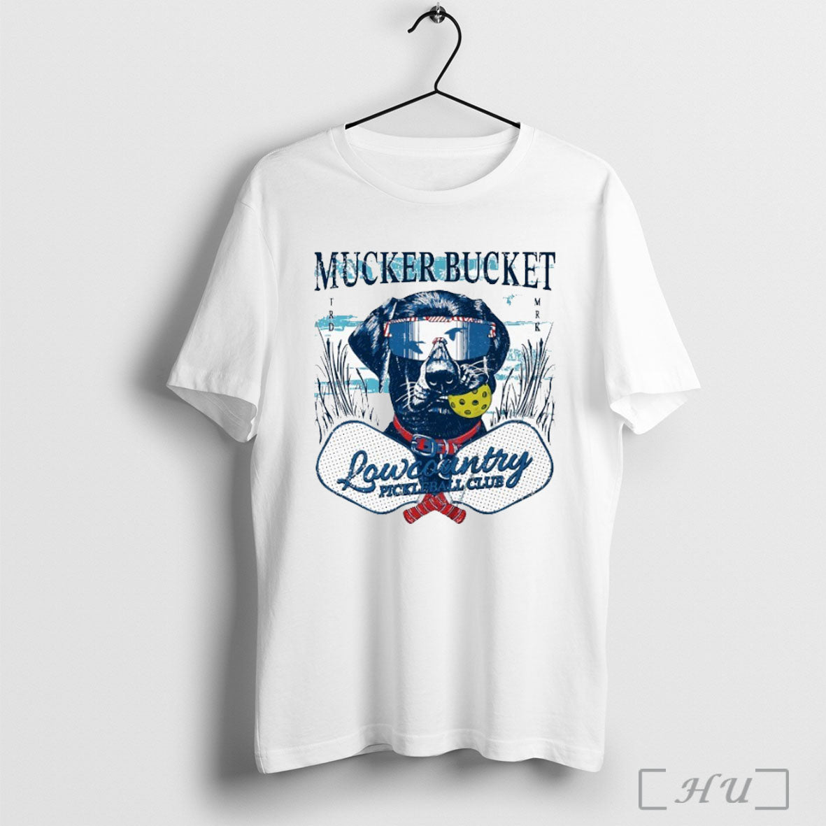 Officials Mucker Bucket Low Country Pickleball Dog T Shirt