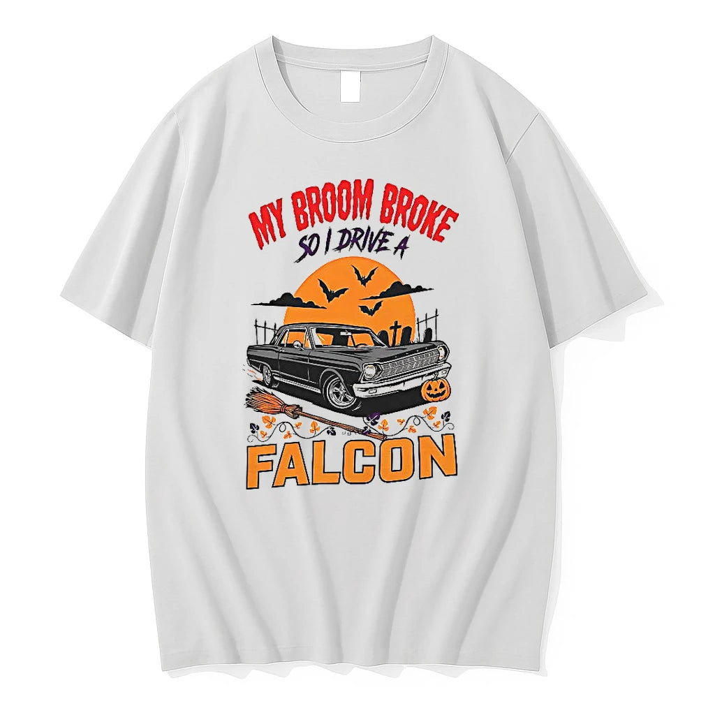 Officials My Broom Broke So I Drive A Falcon Halloween Premium T Shirt