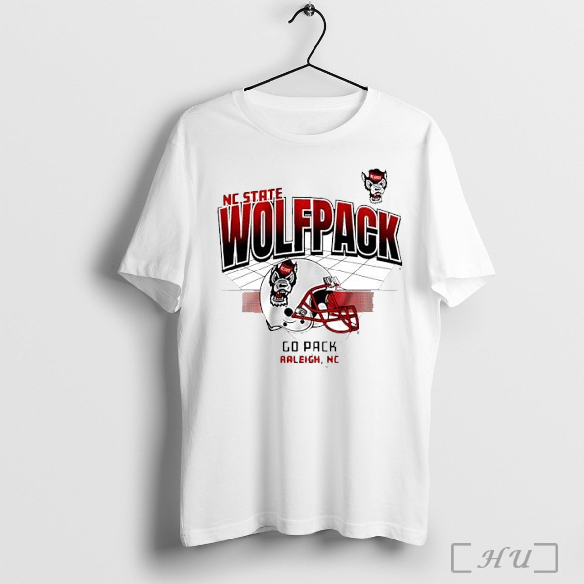 Officials Nc State Football Helmet Grid Go Pack Raleigh Nc T Shirt