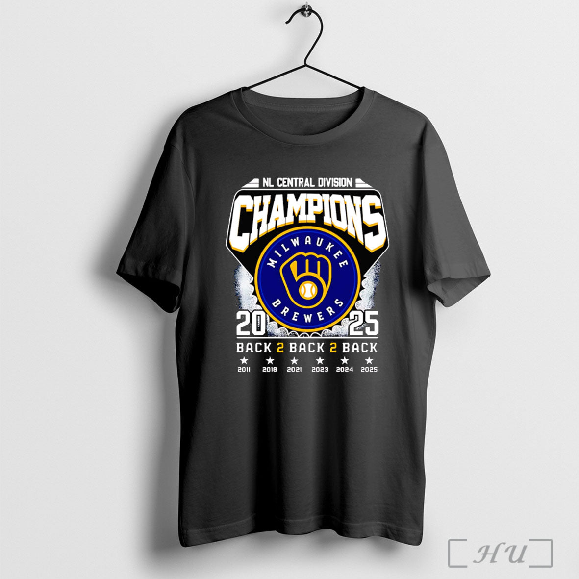 Officials Nl Central Division Champions 2025 Milwaukee Brewers T Shirt