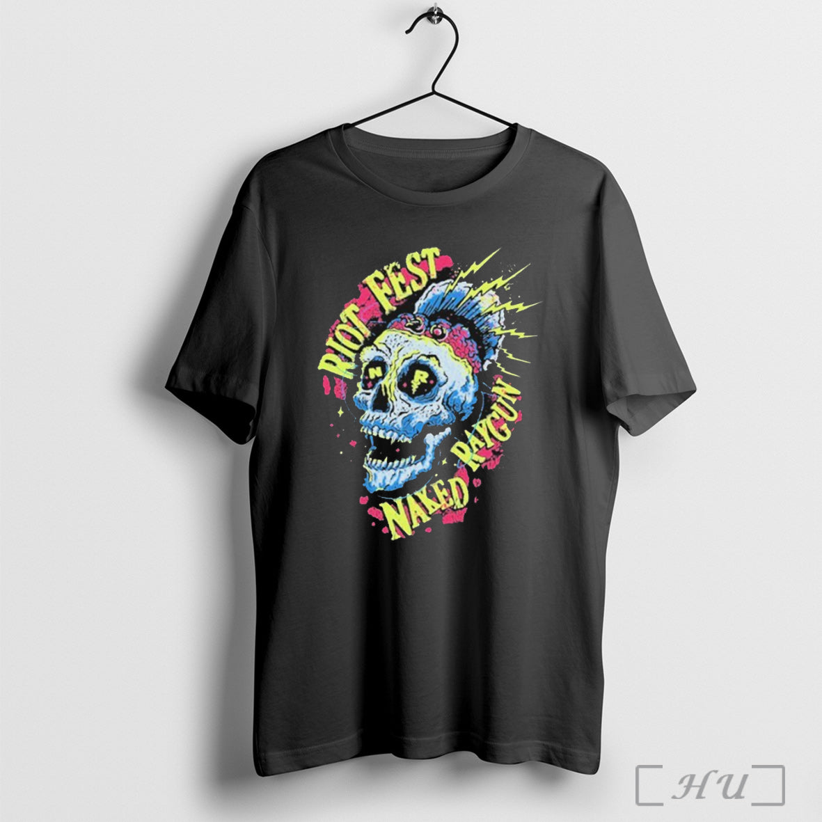 Officials Naked Raygun Riot Fest 2025 Skull T Shirt