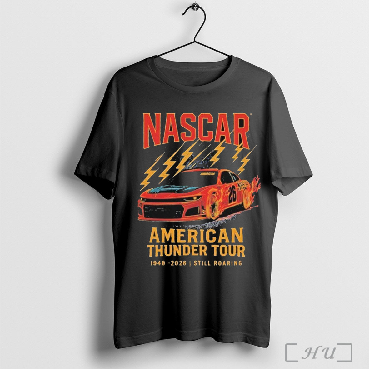 Officials Nascar Checkered Flag Sports American Thunder Tour 1948 2026 Still Roaring T Shirt
