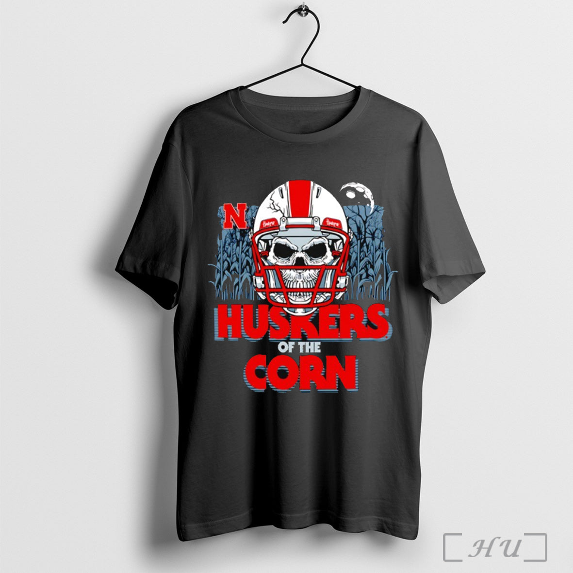 Officials Nebraska Huskers Skull Huskers Of The Corn T Shirt