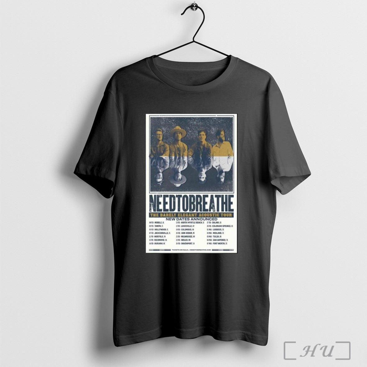 Officials Needtobreathe The Barely Elegant Acoustic Tour 2026 T Shirt