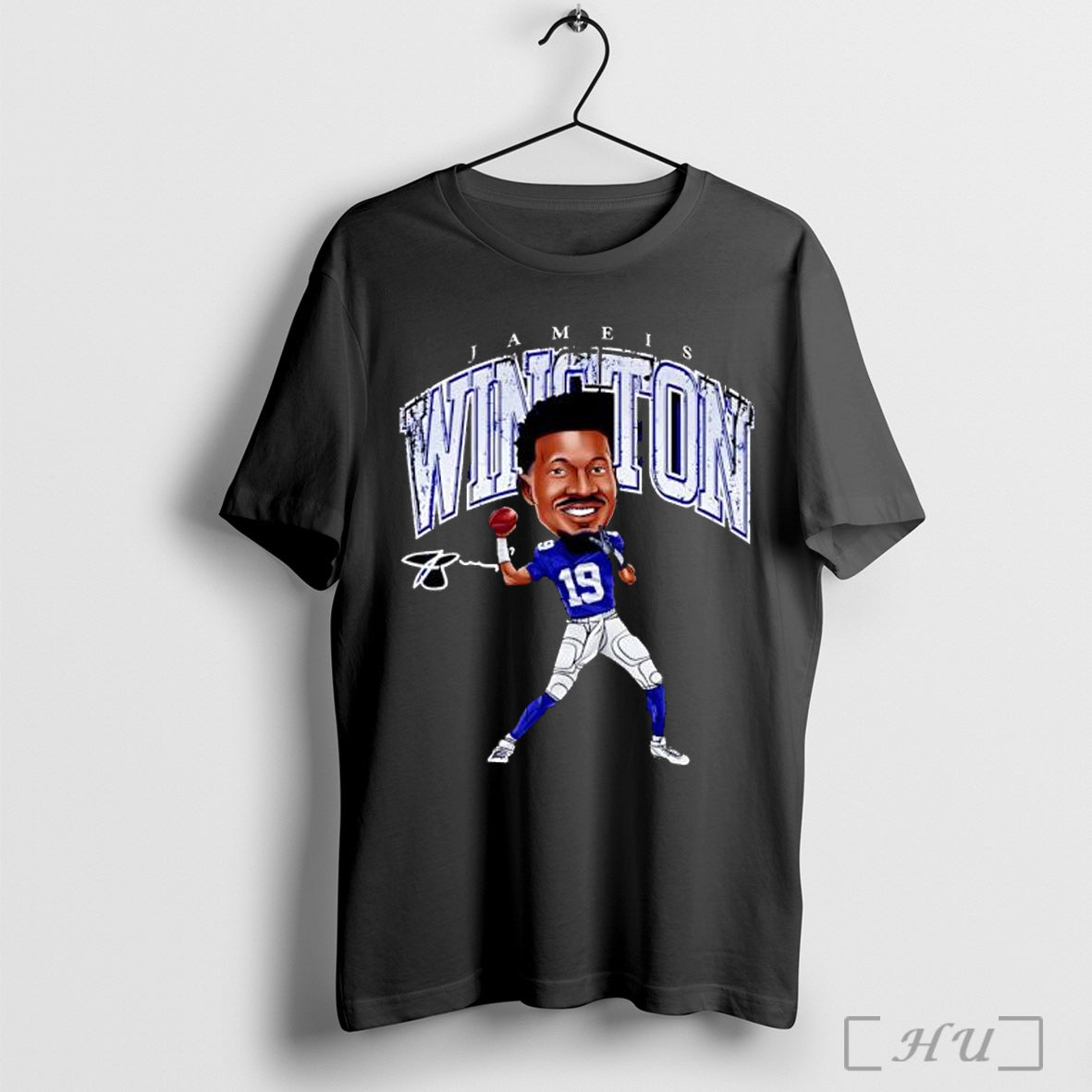 Officials New York Giants Jameis Winston Cartoon Signature T Shirt