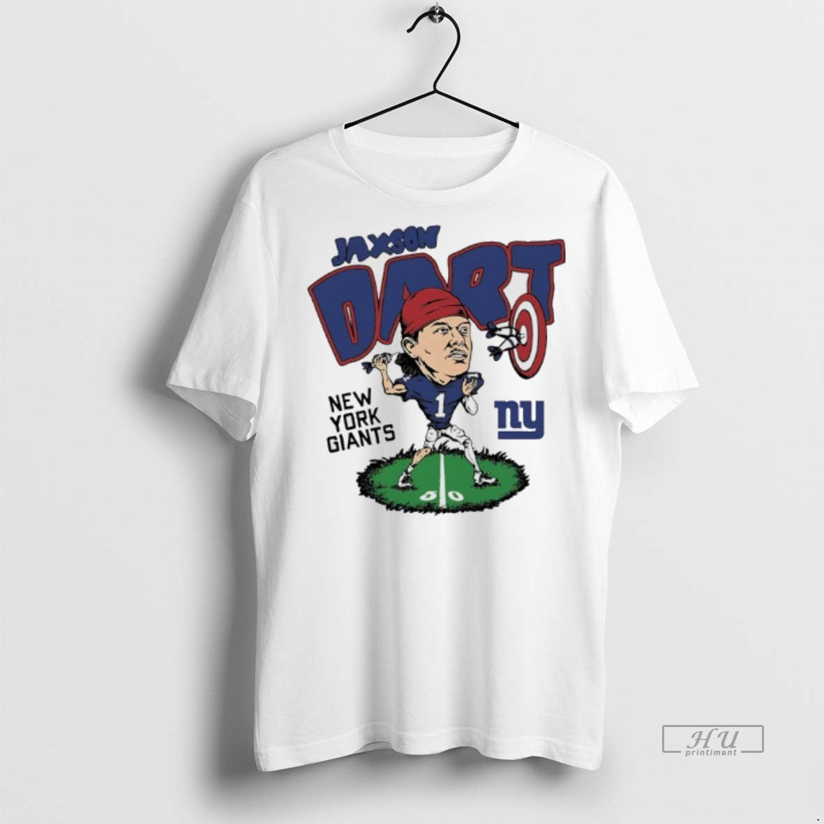 Officials New York Giants Jaxson Dart Player Caricature Tee Shirt Sweater