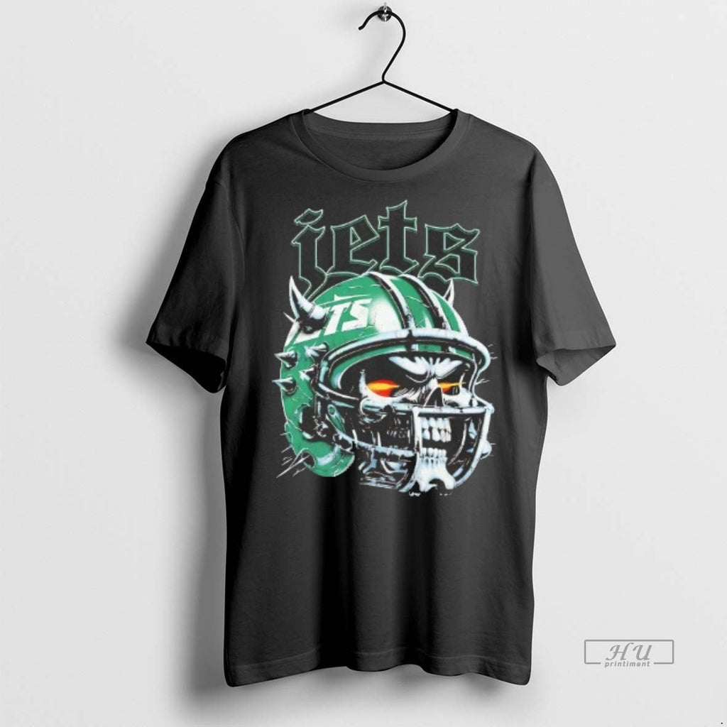Officials New York Jets Skull Helmet Tee Shirt Sweater