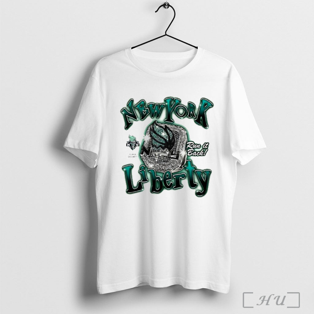 Officials New York Liberty Championship Ring Run Its Back T Shirt