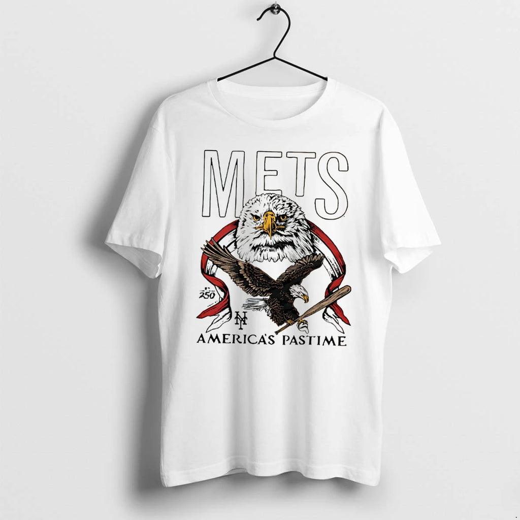 Officials New York Mets Americas Pastime 250th Tri Blend Tee T Shirt Sweater
