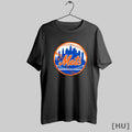 Officials New York Mets Skyline Baseball Logo Sports Fan T Shirt
