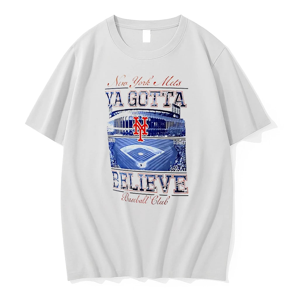 Officials New York Mets Ya Gotta Believe Baseball Club T Shirt Sweater