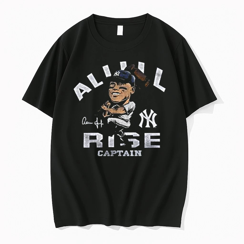 Officials New York Yankees Aaron Judge Caricature Tri Blend Black T Shirt Sweater