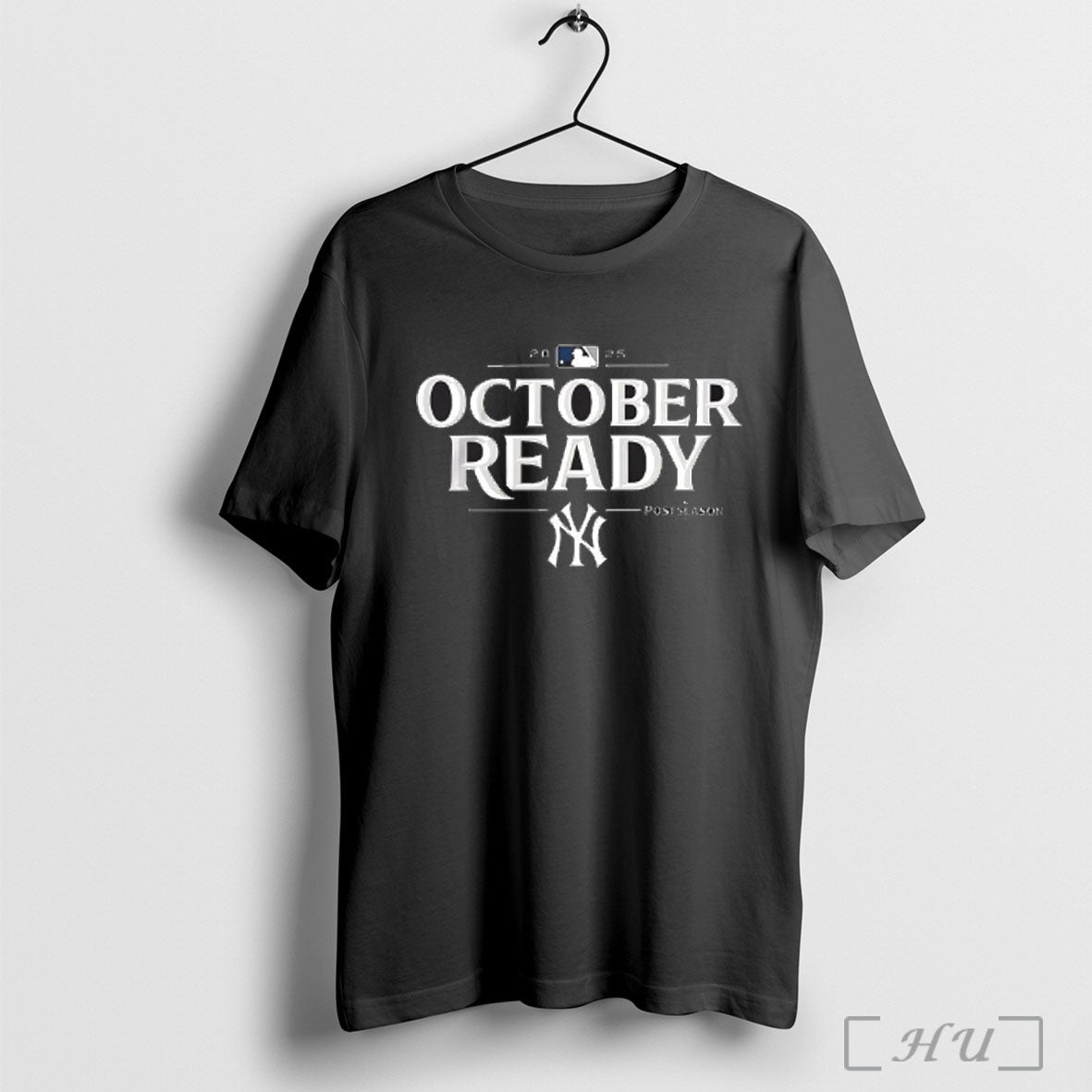 Officials New York Yankees Mlb 2025 Postseason October Ready Baseball V Neck T Shirt