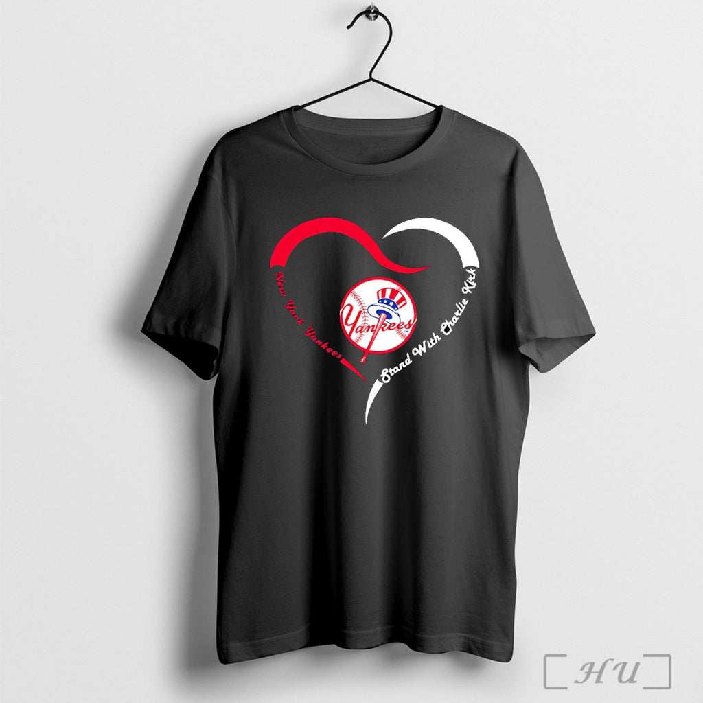 Officials New York Yankees Stand With Charlie Kirk T Shirt
