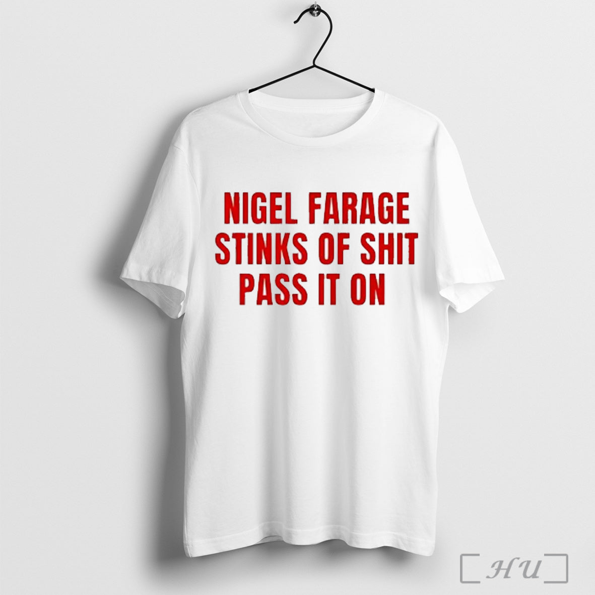 Officials Nigel Farage Stinks Of Shit Pass It On T Shirt