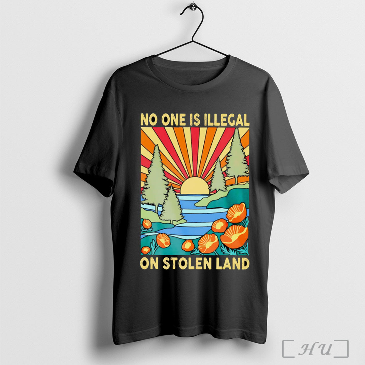 Officials No One Is Illegal On Stolen Land Retro T Shirt