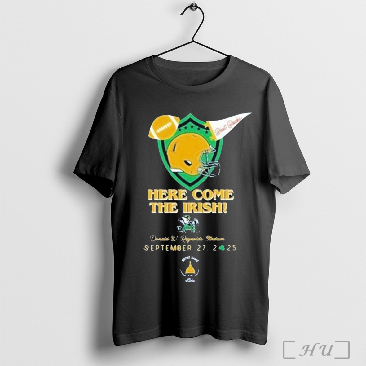 Officials Notre Dame Fighting Irish Here Come The Irish Game Day 2025 T Shirt