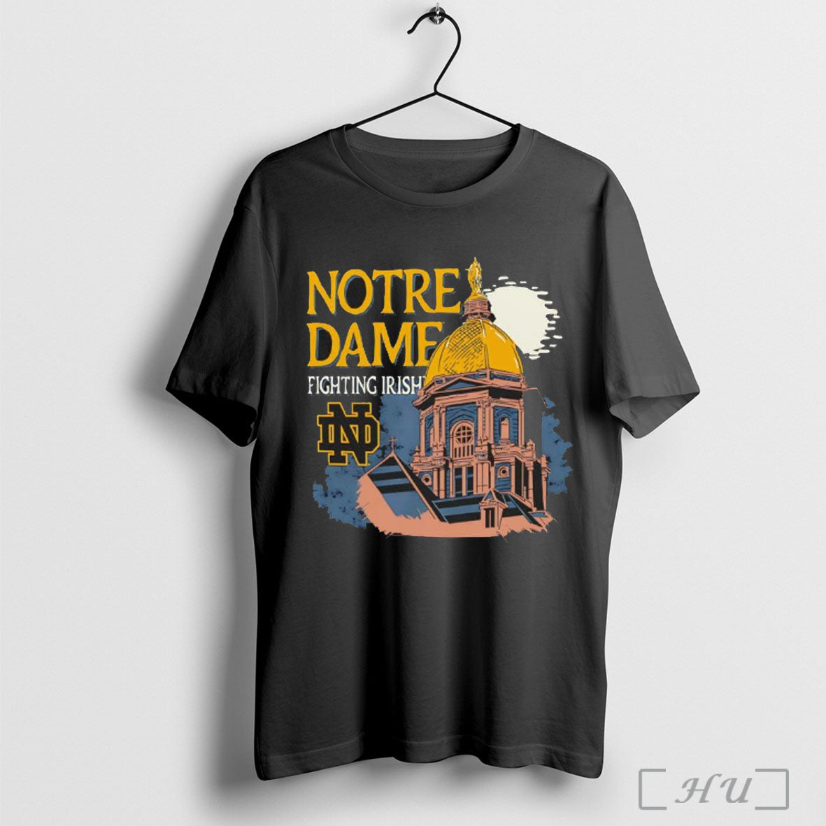 Officials Notre Dame Fighting Irish Football Image Local Golden Dome Graphic T Shirt