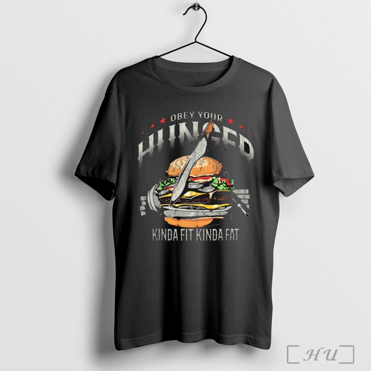 Officials Obey Your Hunger Kinda Fit Kinda Fat Est 2017 Painting T Shirt