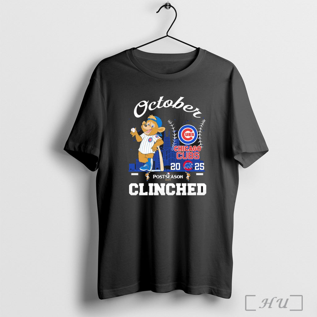 Officials October Chicago Cubs 2025 Postseason Cinched T Shirt
