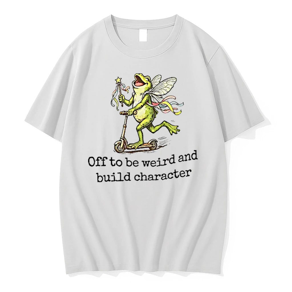 Officials Off To Be Weird And Build Character Fairy Frog Scooter Women T Shirt Sweater