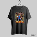 Officials Oklahoma City Skeleton Dribbling Basketball On Burning Court T Shirt