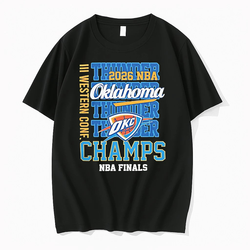 Officials Oklahoma City Thunder Basketball 2026 Nba Finals Iii Western Conference Champions T Shirt Sweater