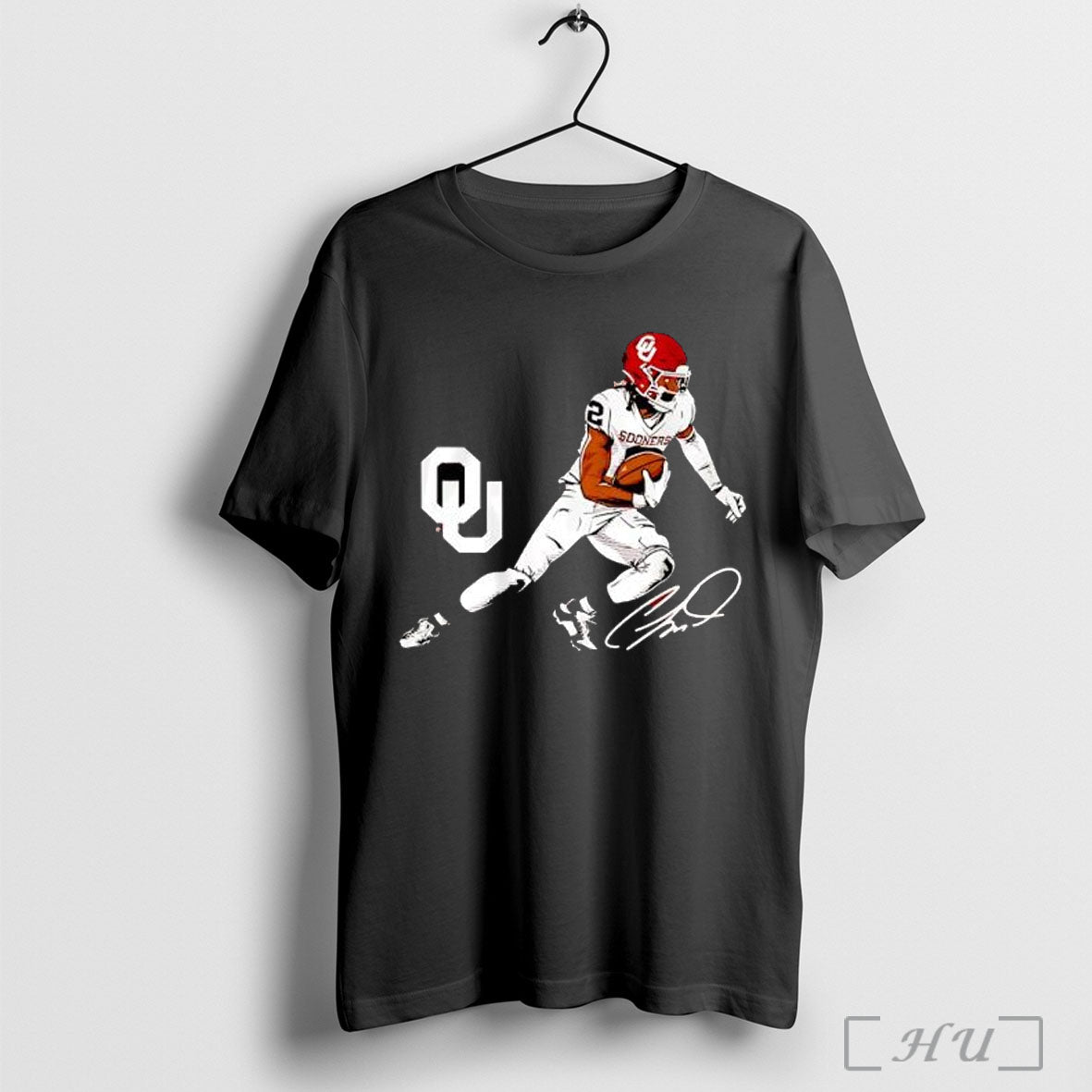 Officials Oklahoma Football Ceedee Lamb Superstar Pose Signature Style T Shirt