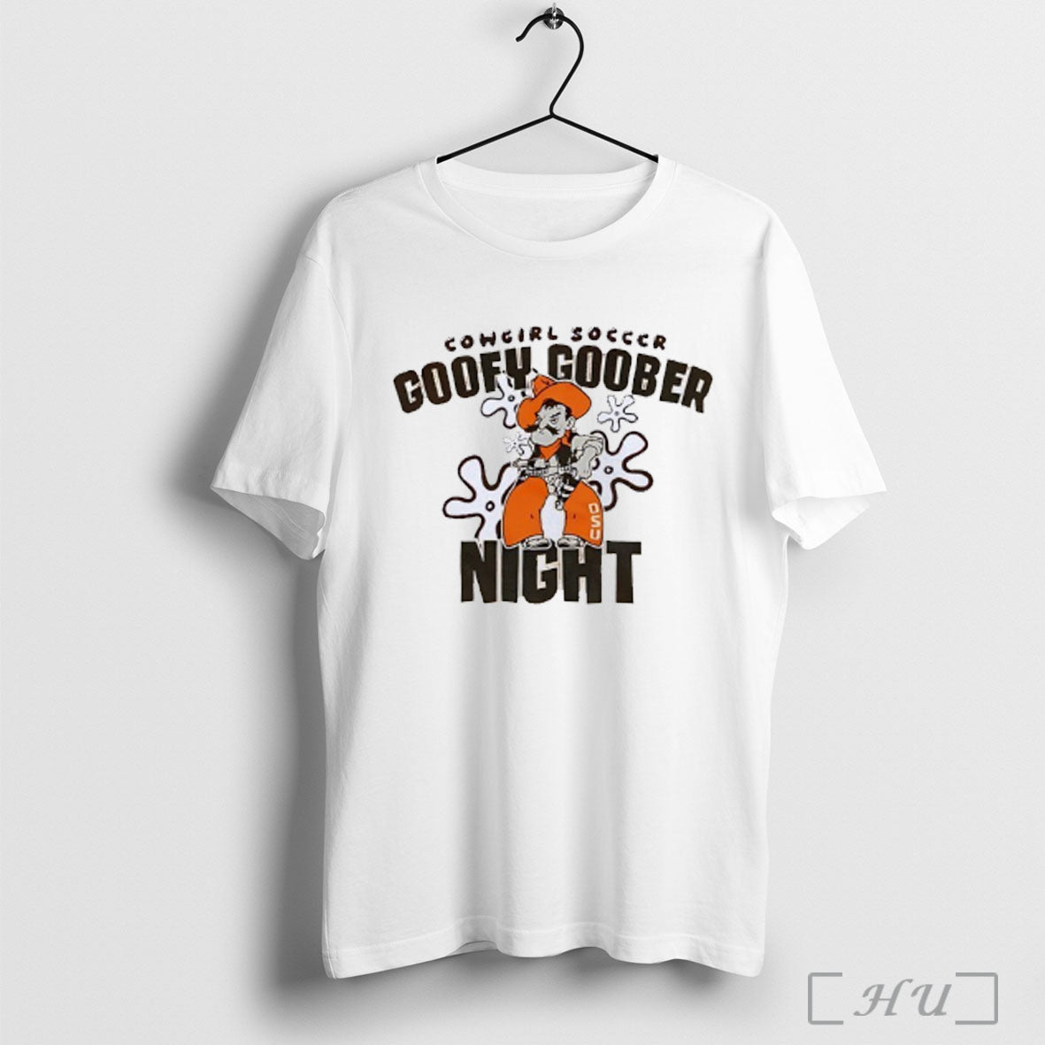 Officials Oklahoma State Cowboys Soccer Goofy Goober Night Mascot T Shirt