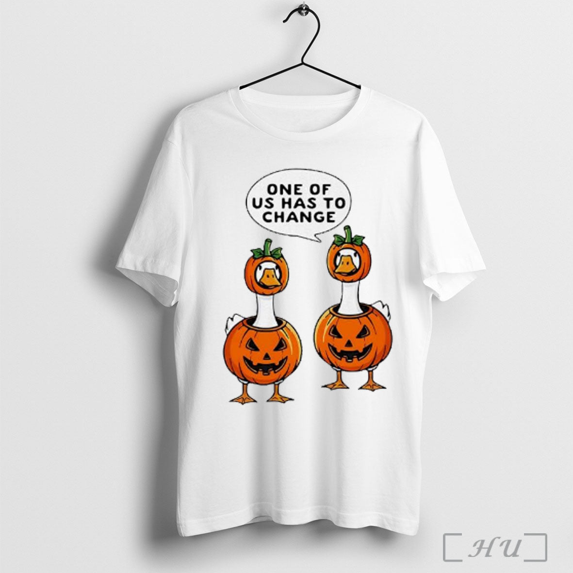 Officials One Of Us Has To Change Geese Halloween Pumpkin Costume T Shirt