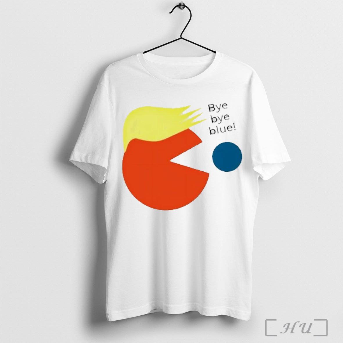Officials Orange Pacman Trump Eating Blue Bye Bye Blue T Shirt