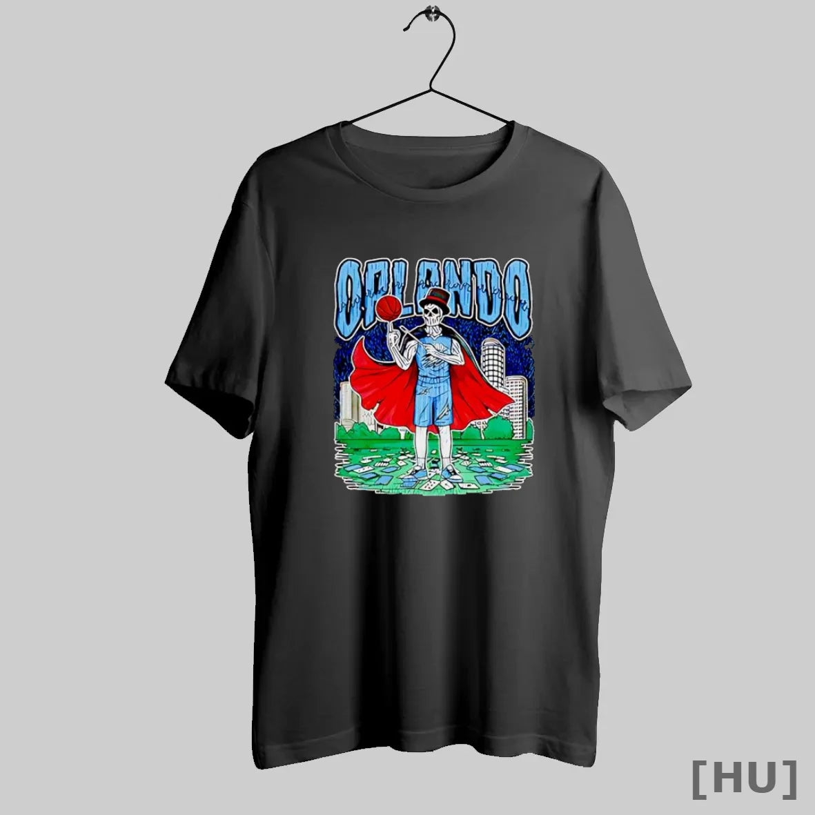 Officials Orlando Skeleton Magician With Basketball And Top Hat T Shirt