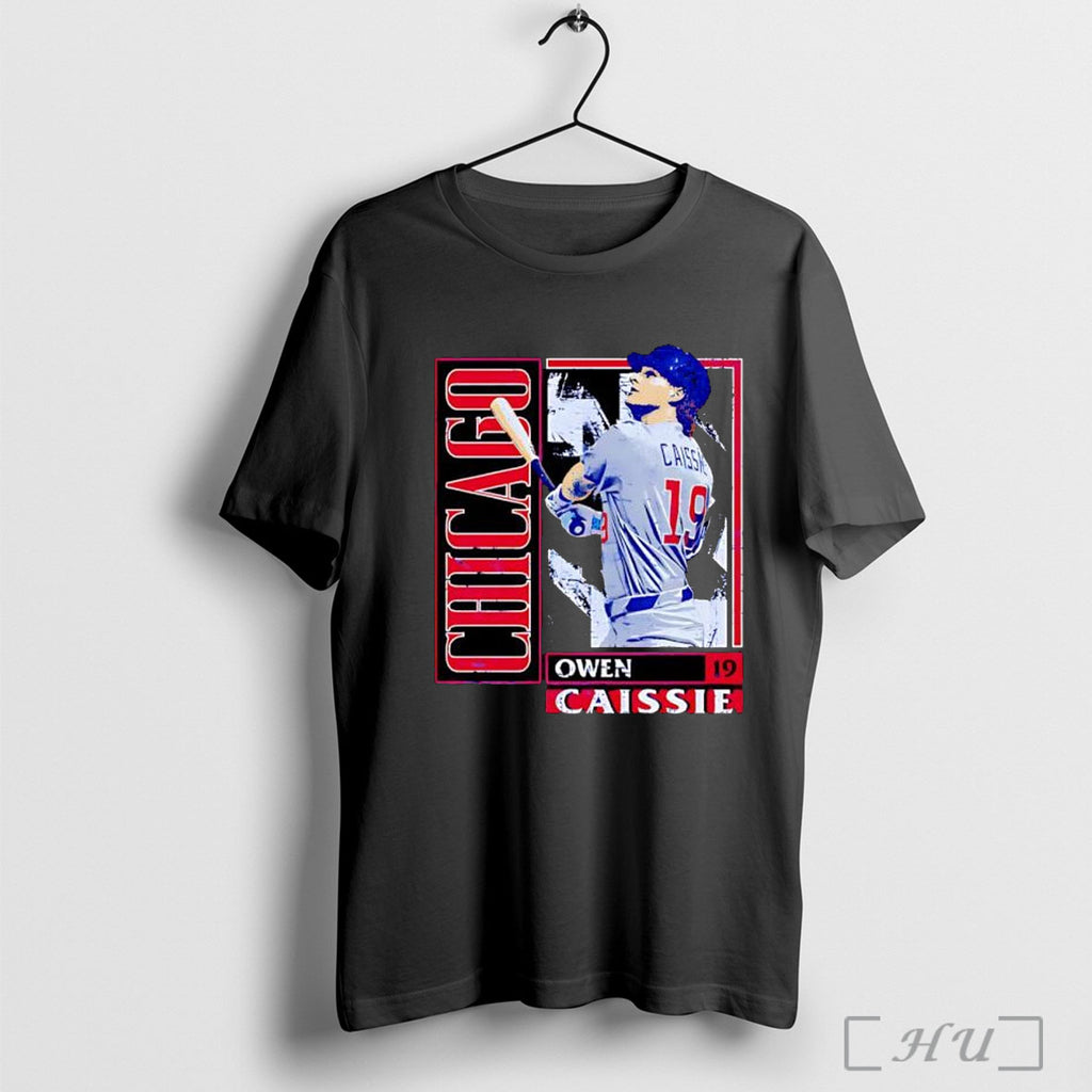 Officials Owen Caissie Chicago Cubs Card Style Vintage T Shirt