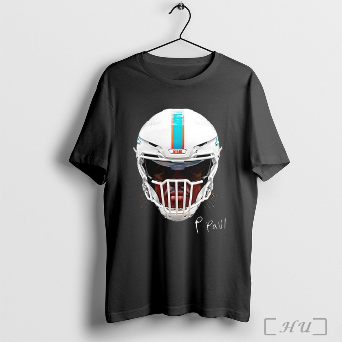 Officials P Paul Miami Dolphins Football Player Helmet T Shirt