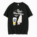 Officials Pabst Blue Ribbon Established In Milwaukee 1844 Sheet Ghost Beer Glass Mens