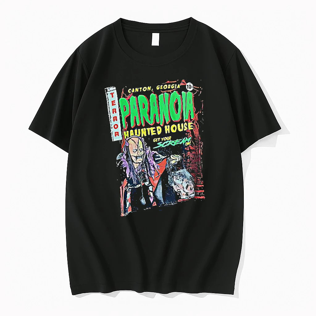 Officials Paranoia Haunted House Canton Georgia Terror Comic Premium T Shirt