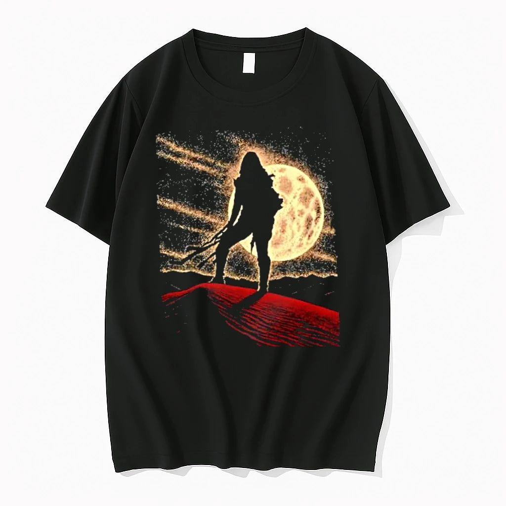 Officials Paul Atreides Dune Arrakis Desert Movie Moon Silhouette Dune Premium T Shirt