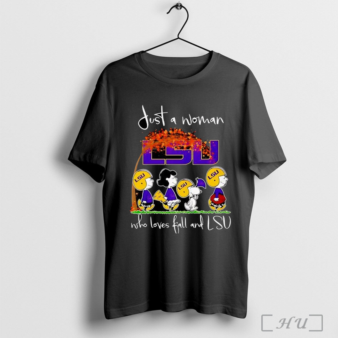 Officials Peanuts Just A Woman Who Loves Fall And Lsu T Shirt