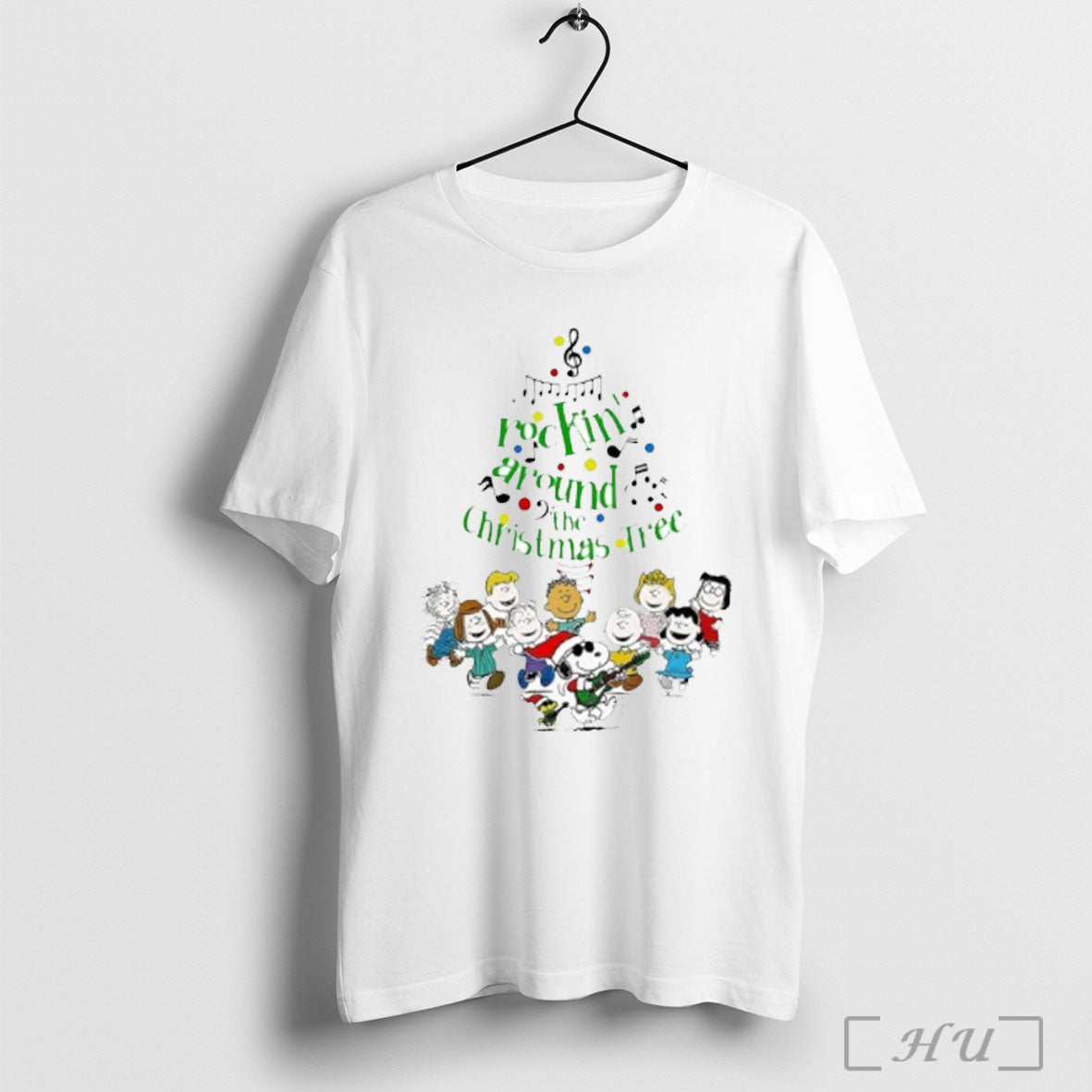 Officials Peanuts Rockin Around The Christmas Tree T Shirt
