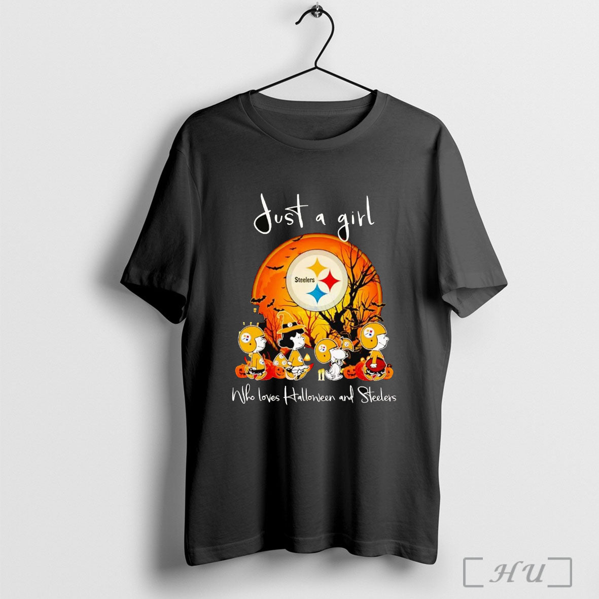 Officials Peanuts Just A Girl Who Love Halloween And Steelers T Shirt