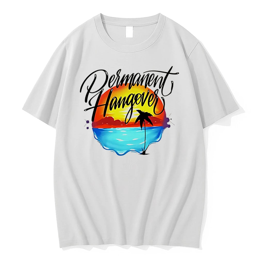 Officials Permanent Hangover Sunset Palm Airbrush 90s Tee Premium T Shirt