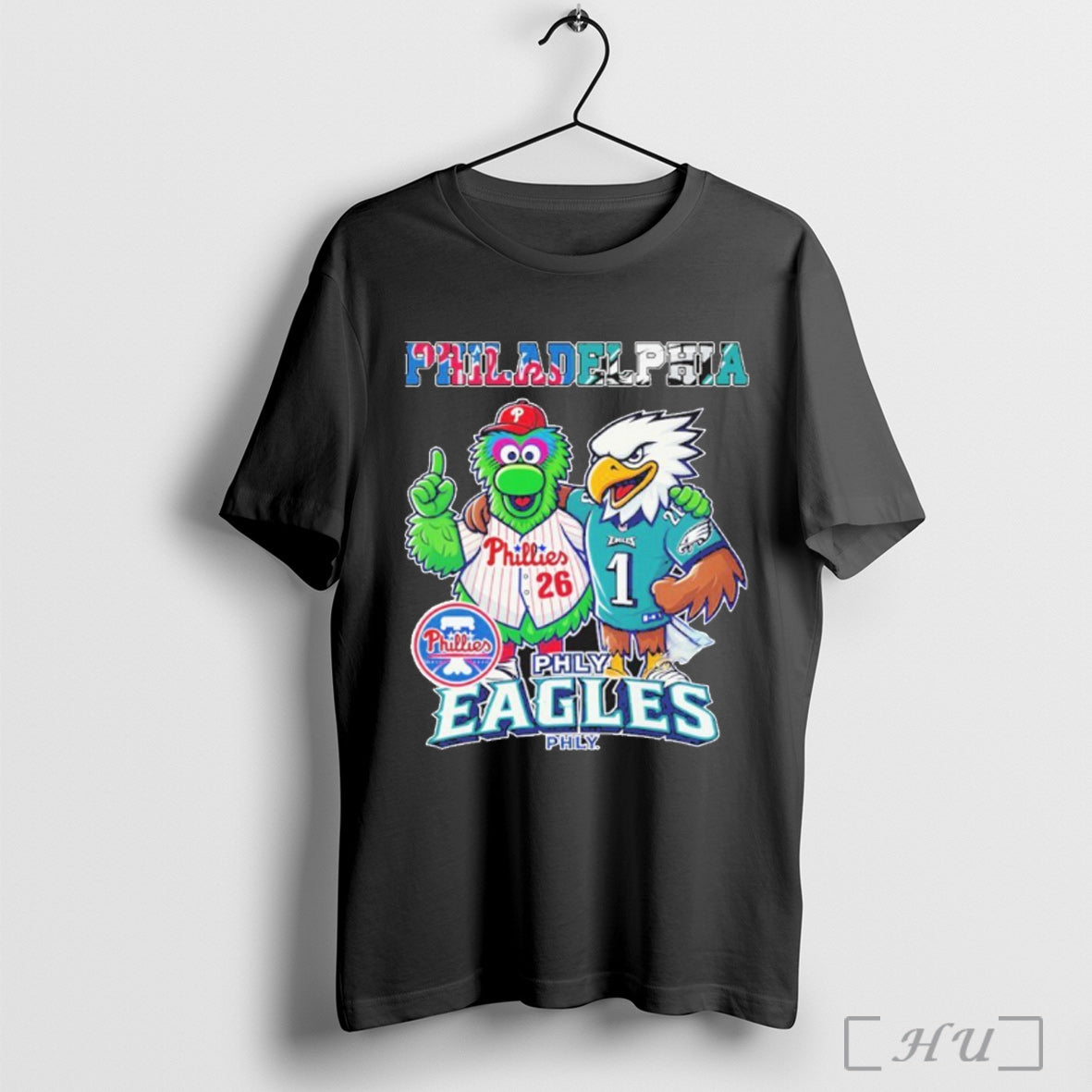 Officials Philadelphia Mascot Phillie Phanatic And Swoop Phly T Shirt