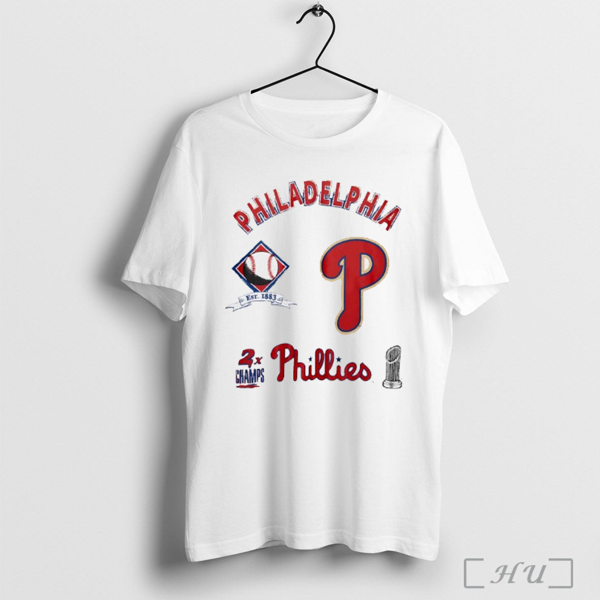 Officials Philadelphia Phillies 2x Champs 1980 2008 T Shirt