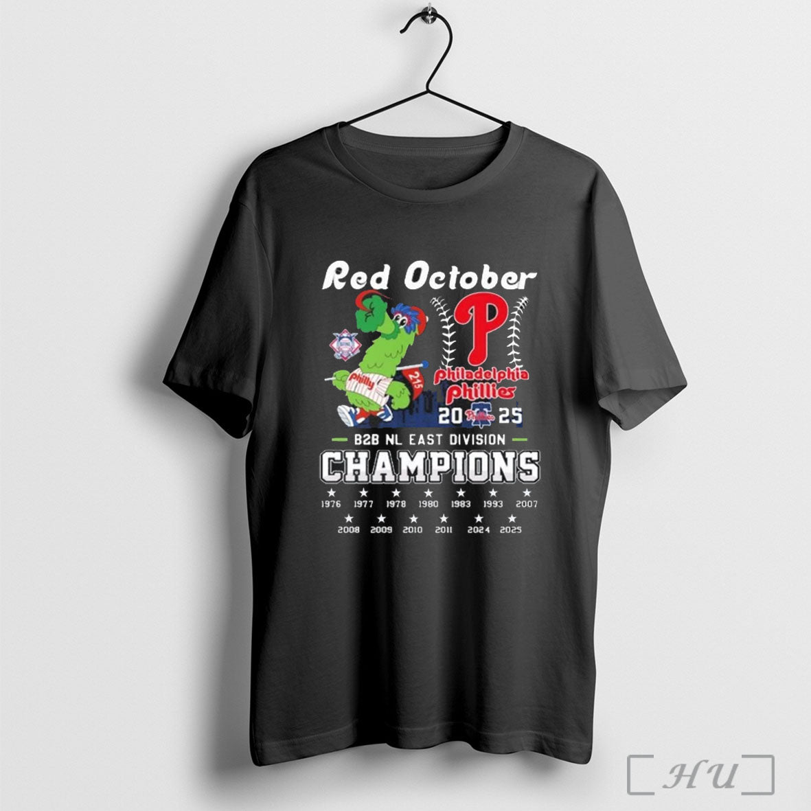 Officials Philadelphia Phillies Red October 2025 B2b Nl East Division Champions T Shirt