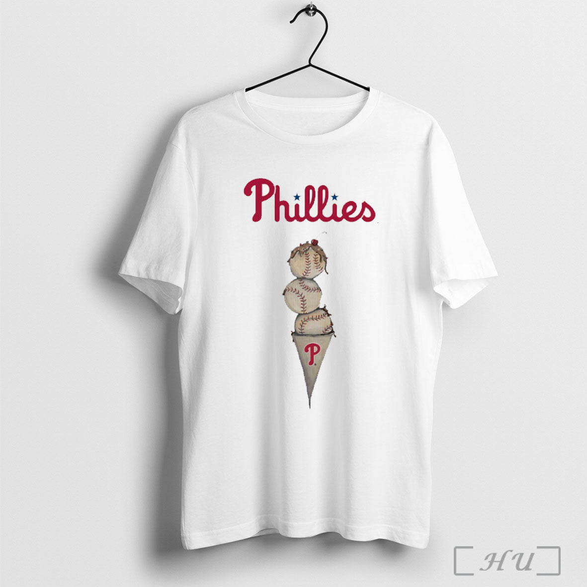 Officials Philadelphia Phillies Fitted Triple Scoop Ice Cream T Shirt