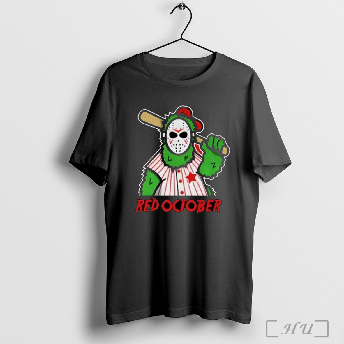 Officials Philadelphia Phils Baseball Red October Phanatic Halloween Jason Parody T Shirt