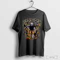 Officials Pittsburgh Skeleton Football Player Holding I Beams T Shirt